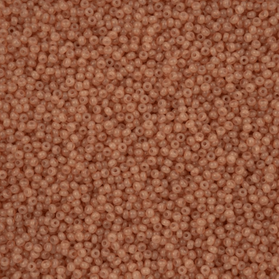 11/0 Alabaster Light Brown Solgel, Preciosa Seed Beads 22g 11/0 Preciosa Seed Beads