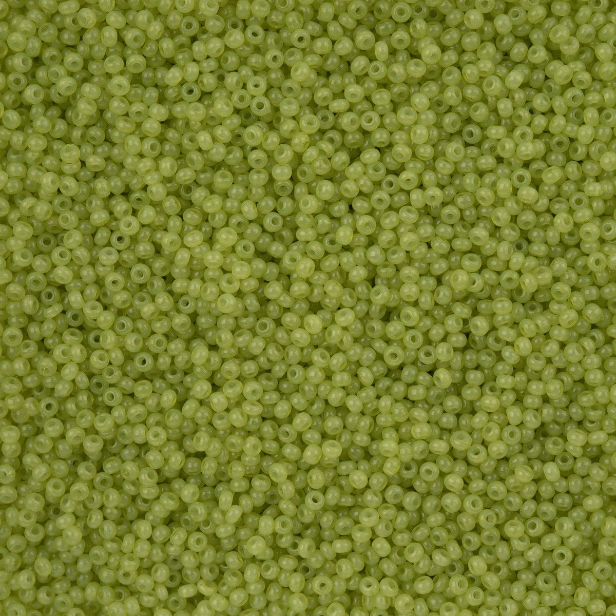 11/0 Alabaster Light Green Solgel, Preciosa Seed Beads 22g 11/0 Preciosa Seed Beads