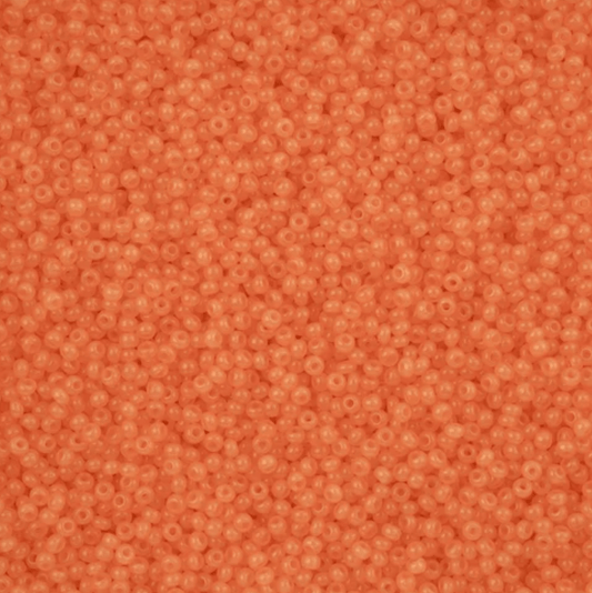 11/0 Alabaster Orange Solgel, Preciosa Seed Beads 22g 11/0 Preciosa Seed Beads