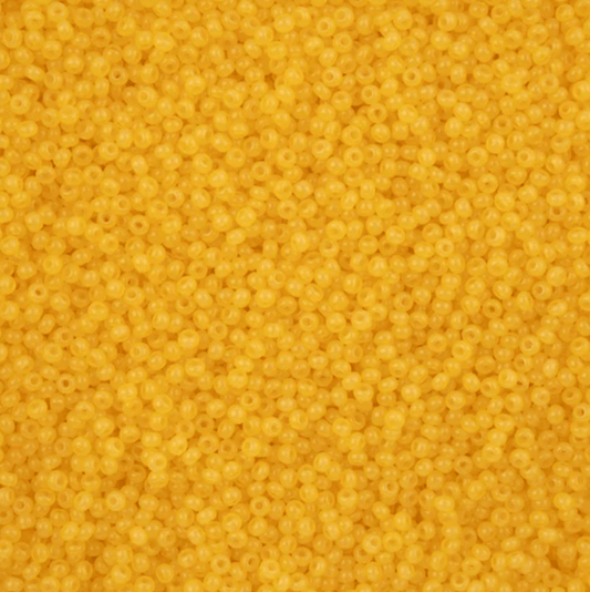 11/0 Alabaster Yellow Solgel, Preciosa Seed Beads 22g 11/0 Preciosa Seed Beads