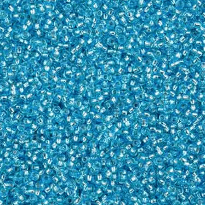 11/0 Aqua Blue SOLGEL Transparent Silver lined Preciosa Seed Bead (22g) *NEW* 11/0 Preciosa Seed Beads