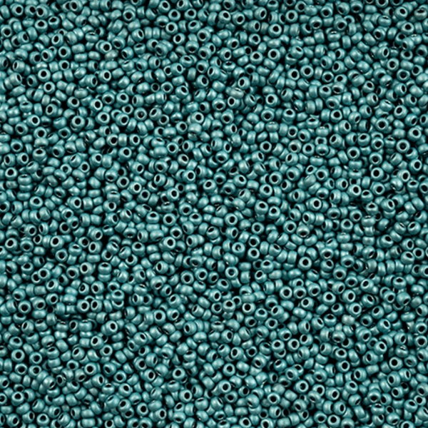 11/0 Aqua Terra Metallic Matte, Preciosa Seed Bead (22g) 11/0 Preciosa Seed Beads