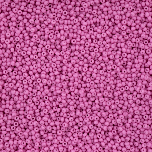 11/0 Bubble Gum Pink Chalk Dyed Solgel, Preciosa Seed Beads 22g\ 11/0 Preciosa Seed Beads
