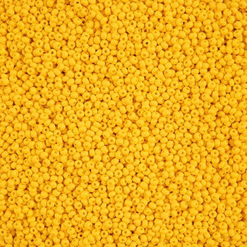11/0 Chalk Dark Yellow MATTE Permalux Dyed Preciosa Seed Beads 22g VIAL 11/0 Preciosa Seed Beads