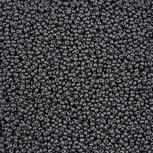 11/0 Chalk Grey Permalux Dyed Preciosa Seed Beads 22g VIAL 11/0 Preciosa Seed Beads