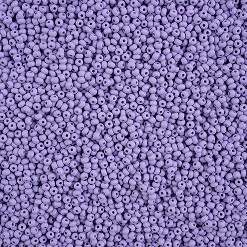 11/0 Chalk Lavender MATTE Permalux Dyed Preciosa Seed Beads 22g VIAL 11/0 Preciosa Seed Beads