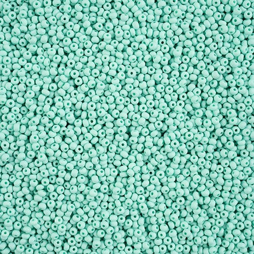 11/0 Chalk Mint MATTE Permalux Dyed Preciosa Seed Beads 22g VIAL 11/0 Preciosa Seed Beads