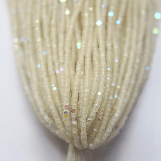 11/0 Charlotte Cut *Premium Seed Bead- MATTE Crystal Transparent Patina Aurore Boreale  (AB) *10g Hank* Charlotte Cut Seedbeads