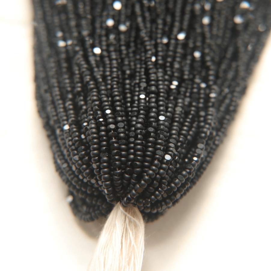 11/0 Charlotte Cut *Premium Seed Bead- Opaque Black MATTE  *10g Hank* Charlotte Cut Seedbeads