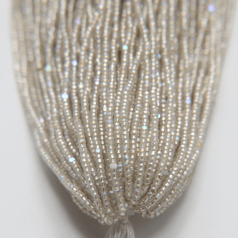 11/0 Charlotte Cut PREMIUM Seed Bead-  Patina Matte Crystal Silver Lined Aurore Boreale *10g Hank* Charlotte Cut Seedbeads