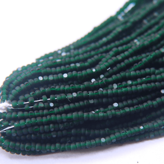 11/0 Charlotte Cut *Premium Seed Bead- Transparent MATTE Dark Green *10g Hank* Charlotte Cut Seedbeads