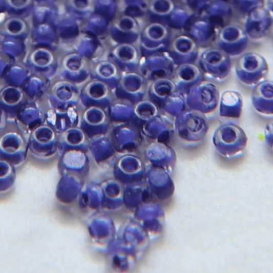 11/0 Charlotte Cut Seed Bead- Colour Lined Neon Dark Purple  *10g Hank* Charlotte Cut Seedbeads