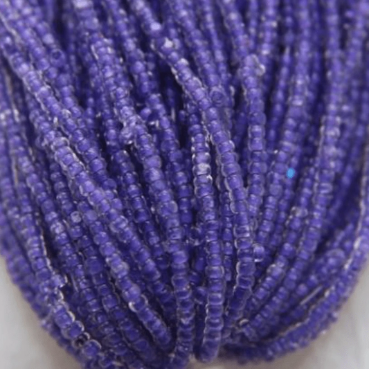11/0 Charlotte Cut Seed Bead- Colour Lined Neon Dark Purple  *10g Hank* Charlotte Cut Seedbeads