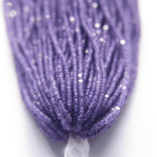 11/0 Charlotte Cut Seed Bead- Crystal Matte Neon Purple Lined  *10g Hank* Charlotte Cut Seedbeads