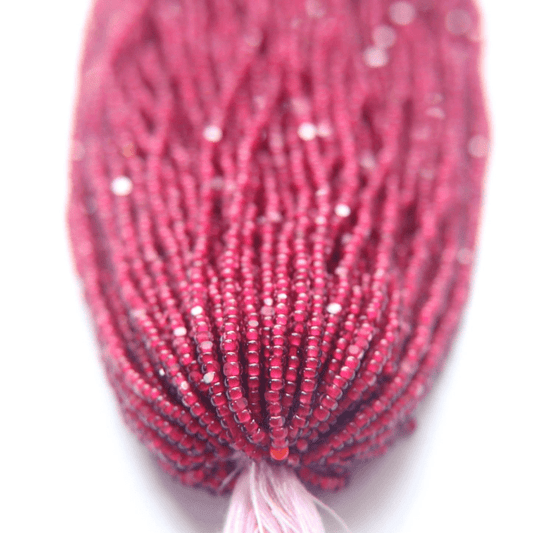 11/0 Charlotte Cut Seed Bead- Fuchsia -Amethyst Pink Lined *10g Hank* Charlotte Cut Seedbeads