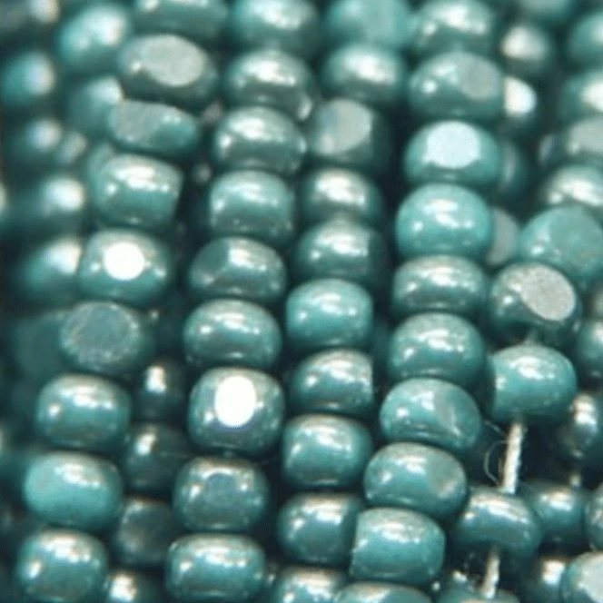 11/0 Charlotte Cut Seed Bead - Ionized Opaque Aqua Green 10g Charlotte Cut Seedbeads