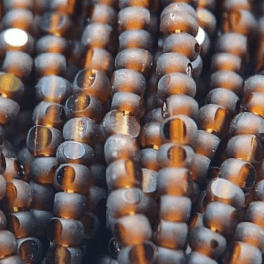 11/0 Charlotte Cut Seed Bead- Semi-Matte Smoked Topaz- Root beer Brown  *10g Hank* Charlotte Cut Seedbeads