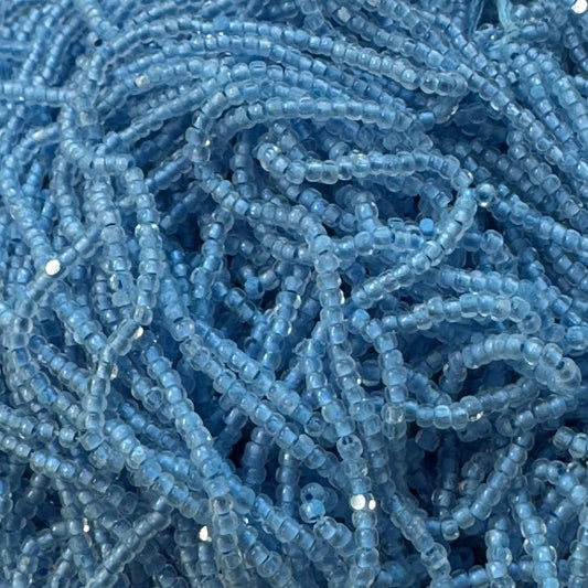 11/0 Charlotte Cut Seed Bead- Neon Colour Lined Sky Blue  *10g* Charlotte Cut Seedbeads