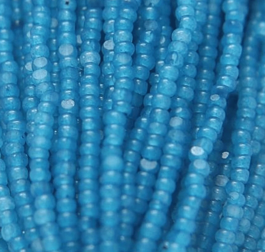 11/0 Charlotte Cut Seed Bead- Opal Caribbean Blue *10g Hank* Charlotte Cut Seedbeads