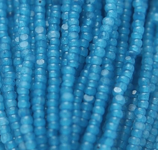 11/0 Charlotte Cut Seed Bead- Opal Caribbean Blue *10g Hank* Charlotte Cut Seedbeads