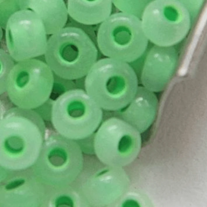 11/0 Charlotte Cut Seed Bead- Opal Neon Mint Green  10g (Loose) Charlotte Cut Seedbeads