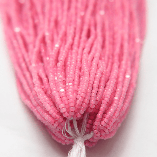 11/0 Charlotte Cut Seed Bead- Opal Neon Pink  *10g Hank* Charlotte Cut Seedbeads