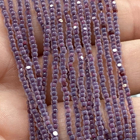 11/0 Charlotte Cut Seed Bead- Opal Plum Pink *10g Hank* Charlotte Cut Seedbeads