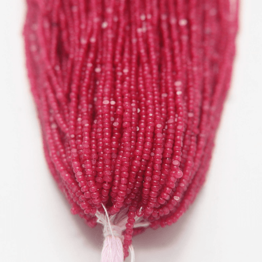 11/0 Charlotte Cut Seed Bead- Opal Ruby Dark Pink *10g Hank* Charlotte Cut Seedbeads