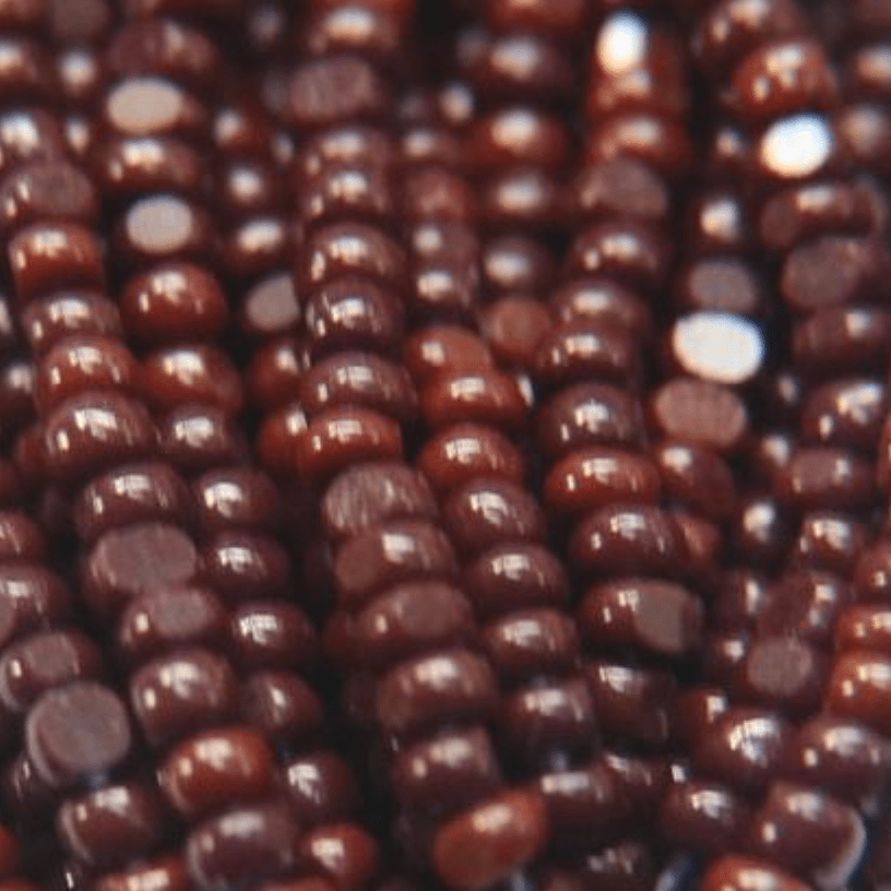 11/0 Charlotte Cut Seed Bead- Opaque Chocolate Brown Rust Mix   *10g Hank* Charlotte Cut Seedbeads