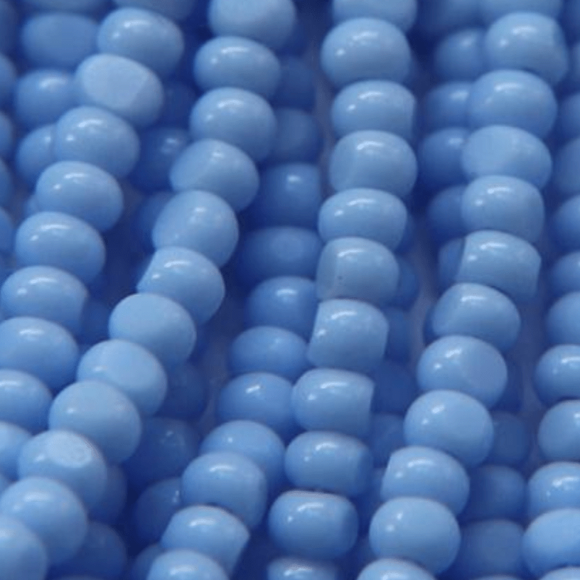 11/0 Charlotte Cut Seed Bead- Opaque Light Pale Blue *10g Hank* Charlotte Cut Seedbeads