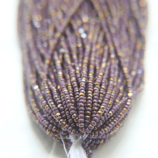 11/0 Charlotte Cut Seed Bead - Patina Opaque Amethyst Dark Bronze Gold 10g Charlotte Cut Seedbeads