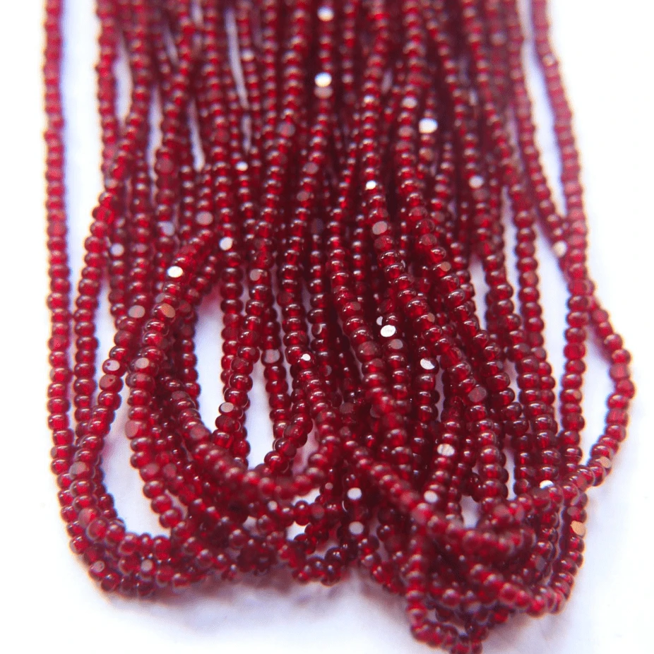 11/0 Charlotte Cut Seed Bead- Transparent Garnet Red *10g Hank* Charlotte Cut Seedbeads