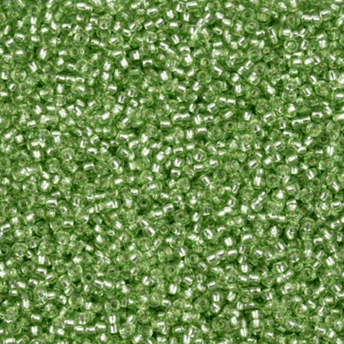 11/0 Dark Green SOLGEL Transparent Silver lined Preciosa Seed Bead (22g) *NEW* 11/0 Preciosa Seed Beads