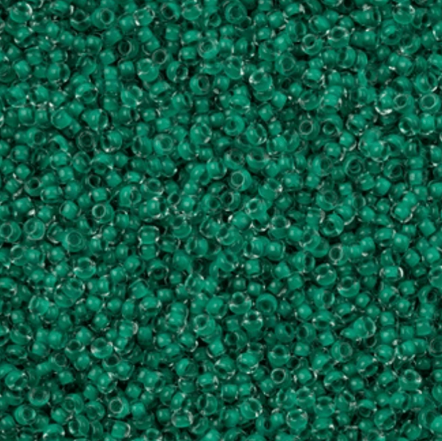 11/0 Dark  Green Terra Intensive Crystal Colour lined Preciosa Seed Bead *NEW* 11/0 Preciosa Seed Beads