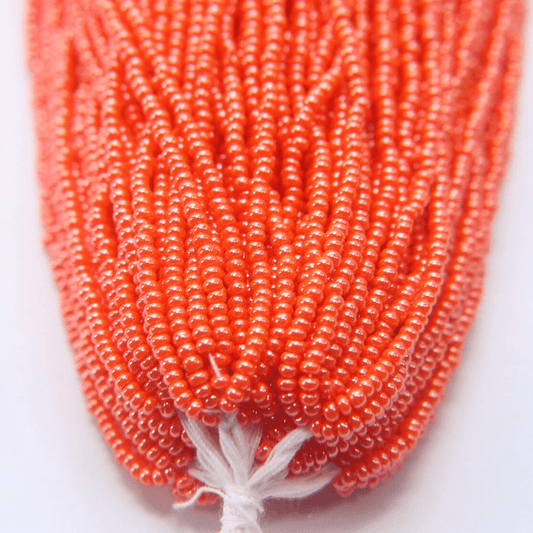 11/0 Dark Orange Luster Opaque Preciosa Seed Bead *1/2 HANK or 20g* 11/0 Preciosa Seed Beads