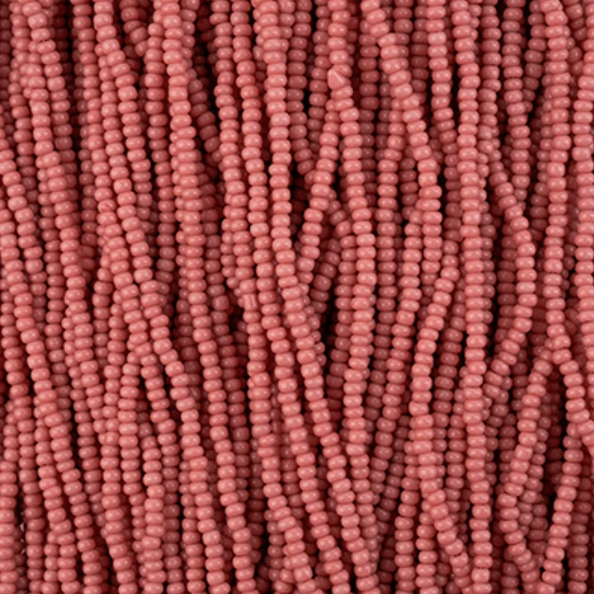 11/0 Dark Pink Chalk Dyed Solgel, Preciosa Seed Beads 22g 11/0 Preciosa Seed Beads