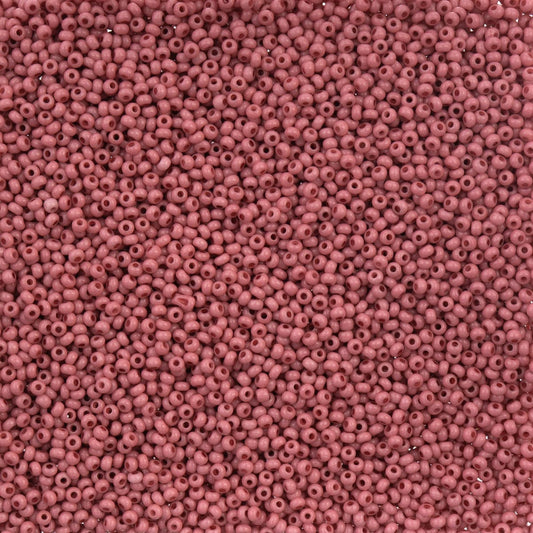 11/0 Dark Pink Chalk Dyed Solgel, Preciosa Seed Beads 22g 11/0 Preciosa Seed Beads