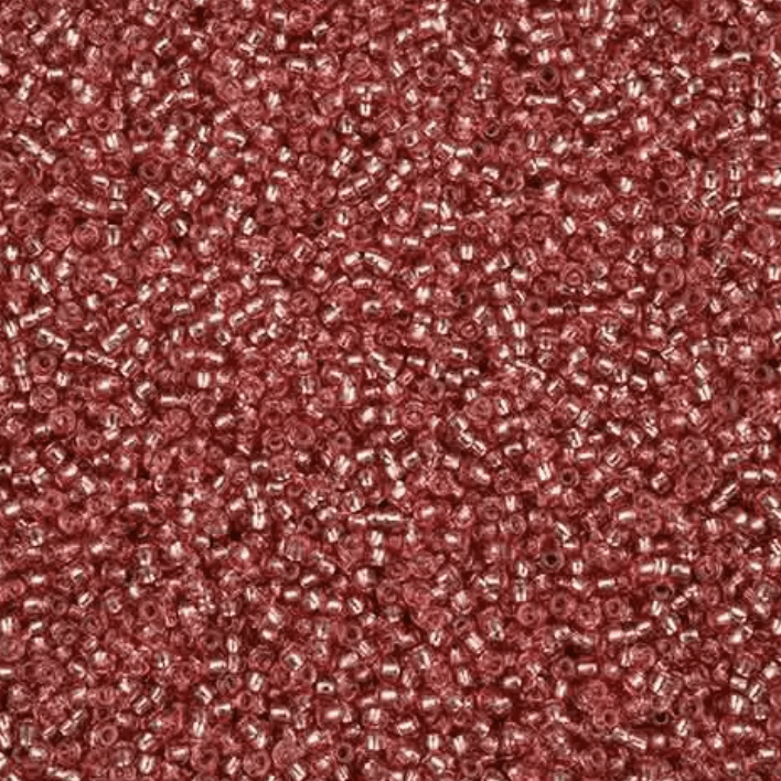 11/0 Dark Pink SOLGEL Transparent Silver lined Preciosa Seed Bead (22g) *NEW* 11/0 Preciosa Seed Beads