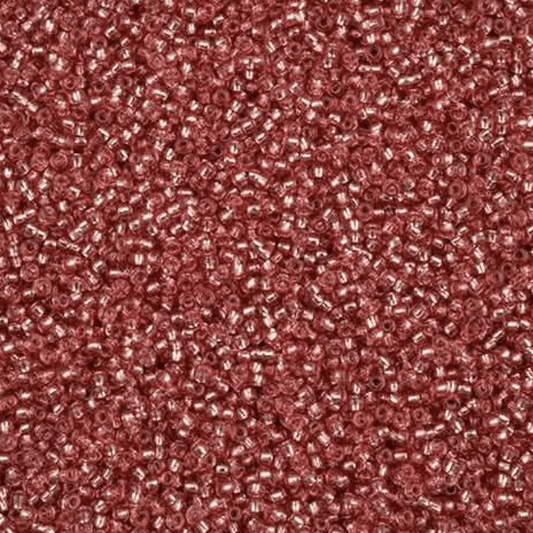 11/0 Dark Pink SOLGEL Transparent Silver lined Preciosa Seed Bead (22g) *NEW* 11/0 Preciosa Seed Beads