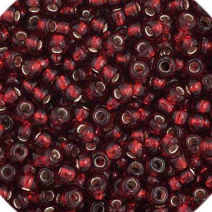 11/0 Dark Red Transparent Silver lined Preciosa Seed Bead *HANK* 11/0 Preciosa Seed Beads