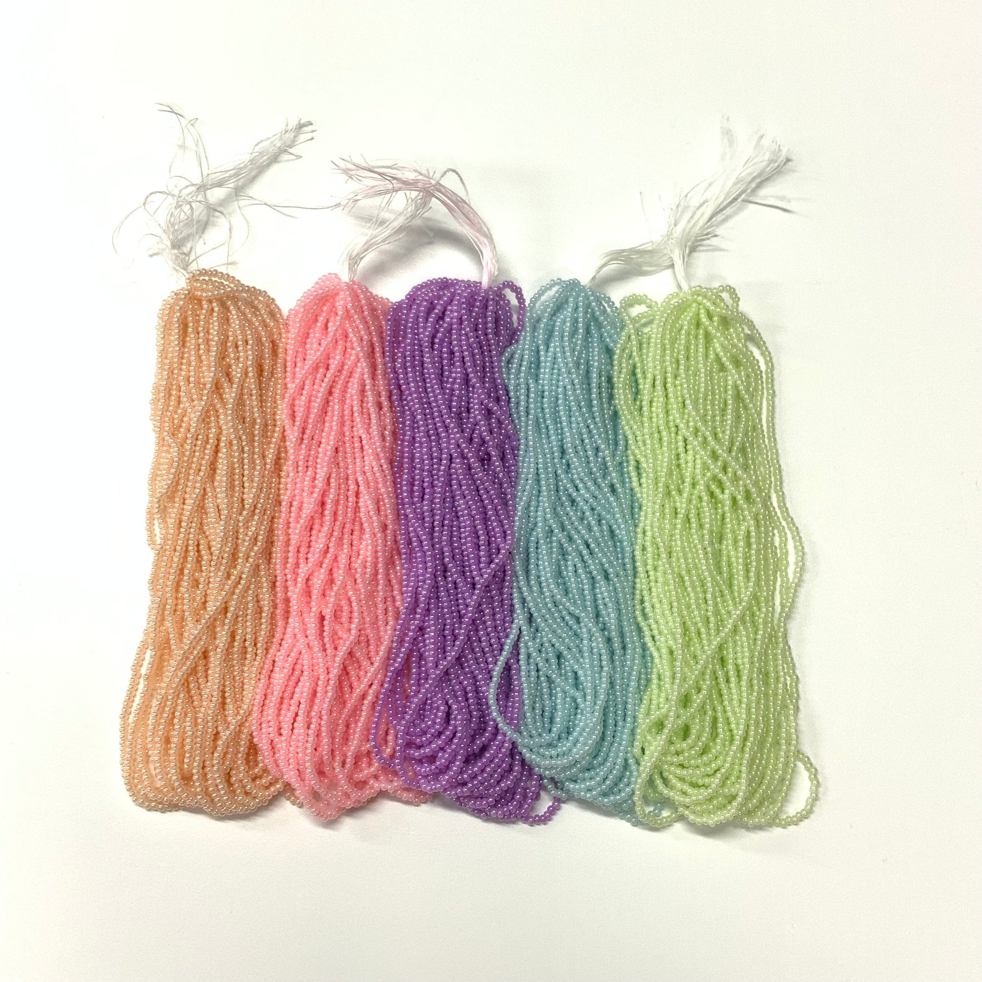 11/0 EASTER Pastel Pearl Luster 5 Colour Full  Hank Seed Bead Set, Promotions Promotions