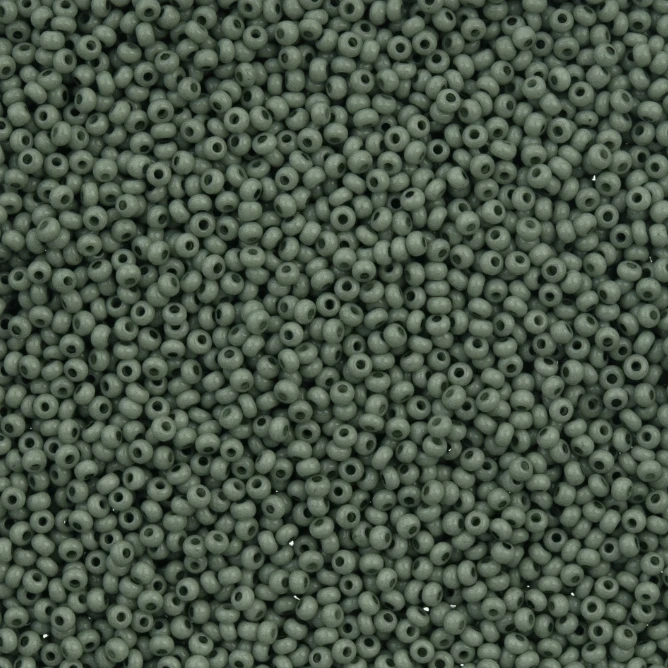 11/0 Eucalyptus Green Chalk Dyed Solgel, Preciosa Seed Beads 22g 11/0 Preciosa Seed Beads