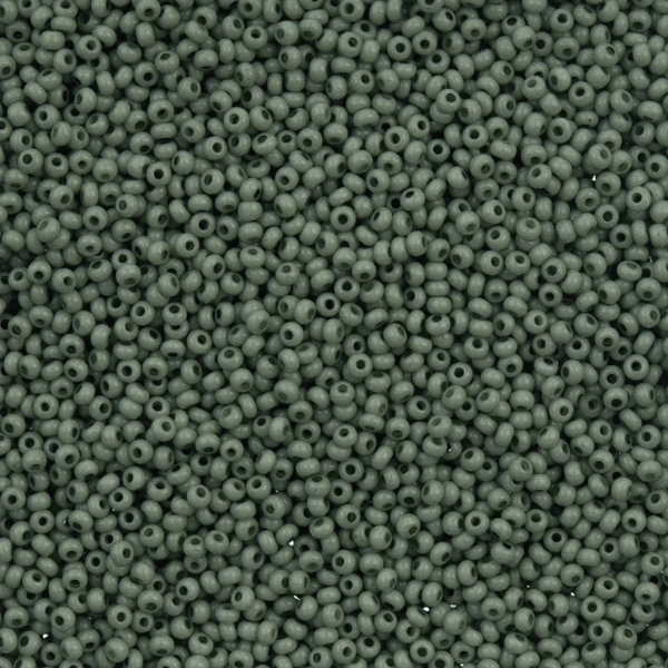 11/0 Eucalyptus Green Chalk Dyed Solgel, Preciosa Seed Beads 22g 11/0 Preciosa Seed Beads