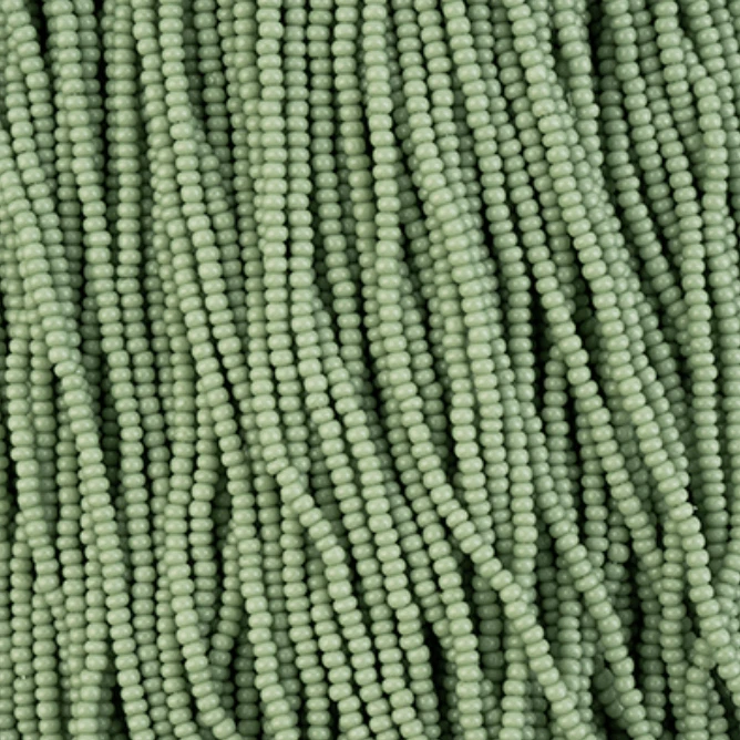 11/0 Eucalyptus Green Chalk Dyed Solgel, Preciosa Seed Beads 22g 11/0 Preciosa Seed Beads