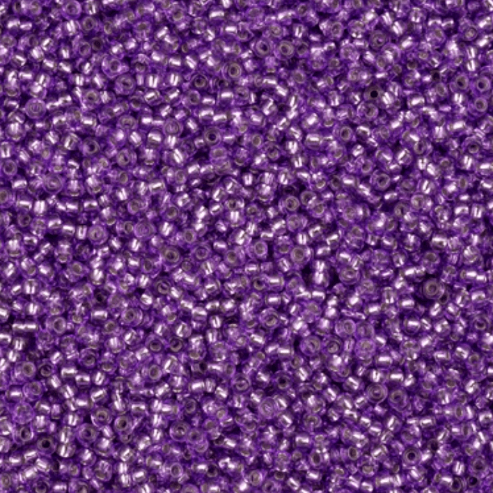 11/0 Grape Purple SOLGEL Transparent Silver lined Preciosa Seed Bead (22g) *NEW* 11/0 Preciosa Seed Beads