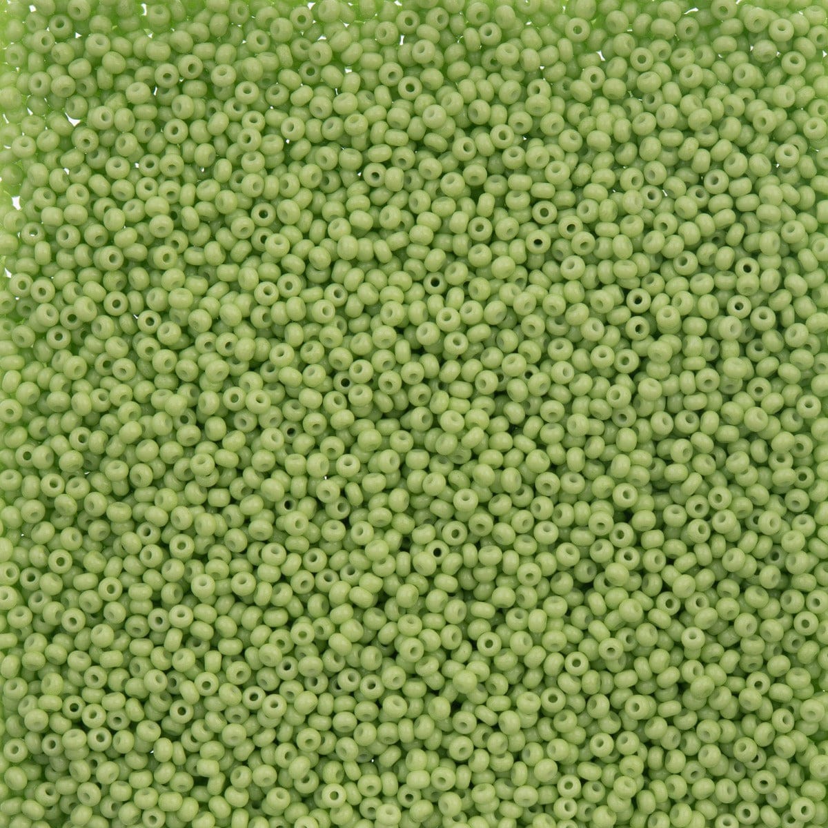 11/0 Green Chalk Dyed Solgel, Preciosa Seed Beads 22g 11/0 Preciosa Seed Beads