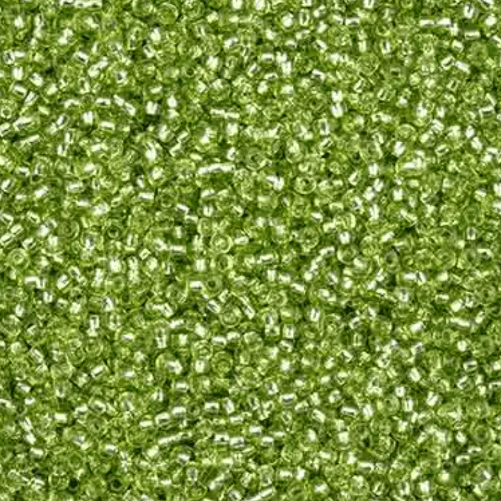 11/0 Green SOLGEL Transparent Silver lined Preciosa Seed Bead (22g) *NEW* 11/0 Preciosa Seed Beads