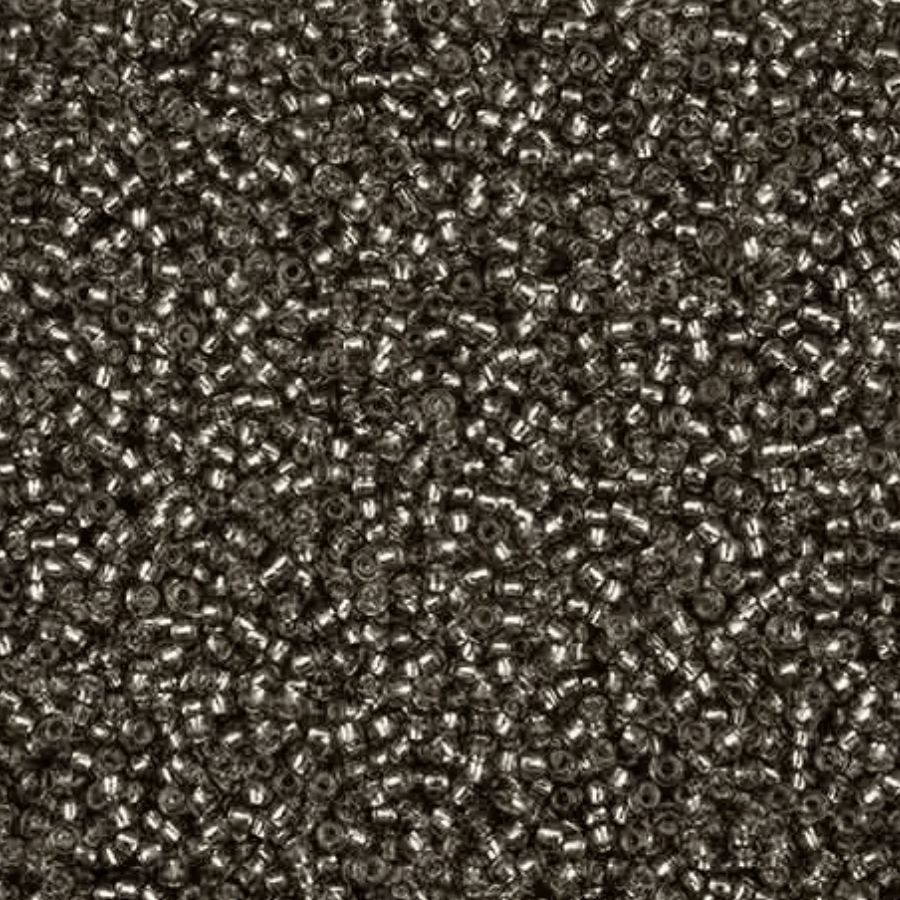 11/0 Grey SOLGEL Transparent Silver lined Preciosa Seed Bead (22g) 11/0 Preciosa Seed Beads