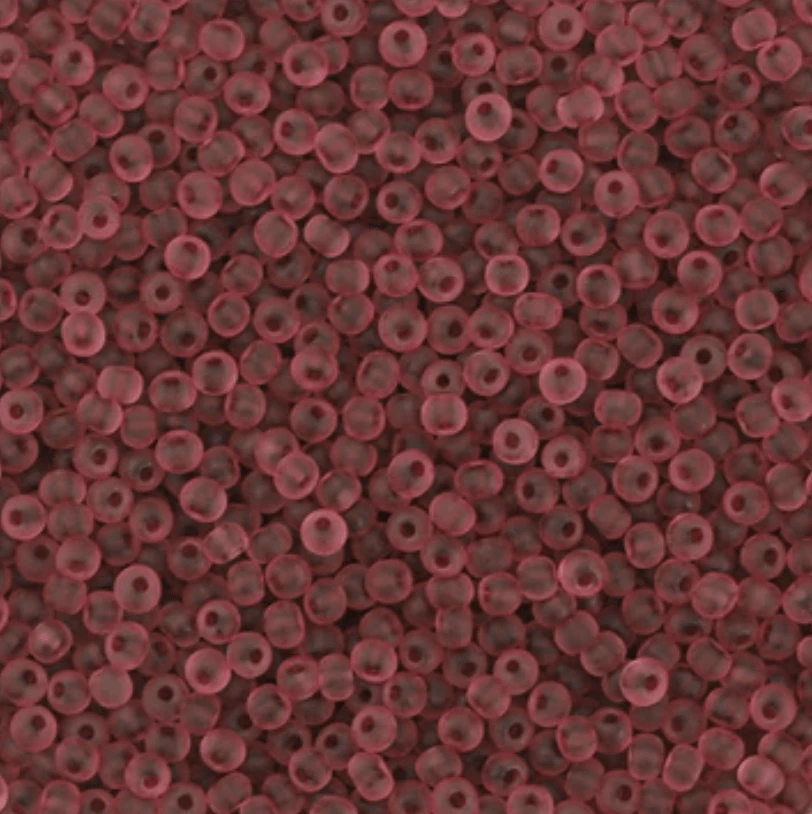 11/0 Japanese Seedbeads, Frosted Matte Burgundy Red 10g 11/0 TOHO Seed Beads
