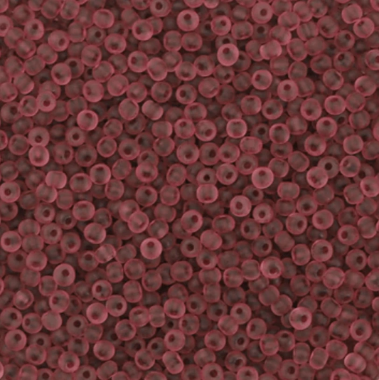 11/0 Japanese Seedbeads, Frosted Matte Burgundy Red 10g 11/0 TOHO Seed Beads